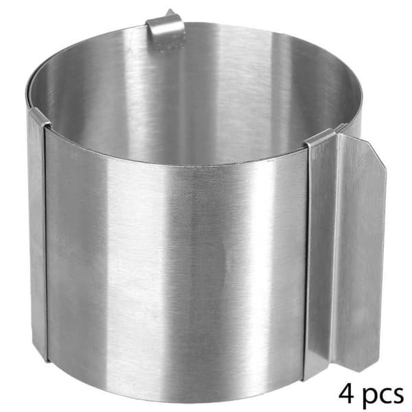 Utbyggbara formar - 5five - Set med 4 mini runda formar - Rostfritt stål - D. 6-10 cm - H. 5.1 cm