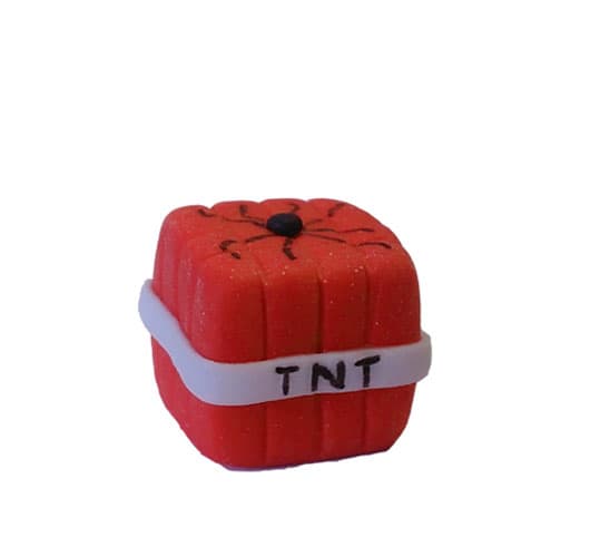 TNT-sokerikuutio Minecraft-kakkua varten