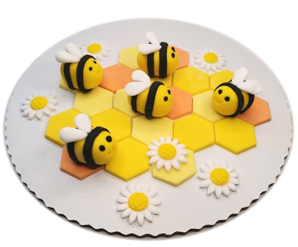 Bikagesæt 5 stk + fliser + blomster /PPK6