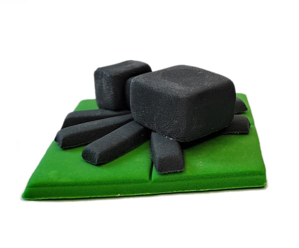 Sukkerkagefigur Edderkop som fra Minecraft