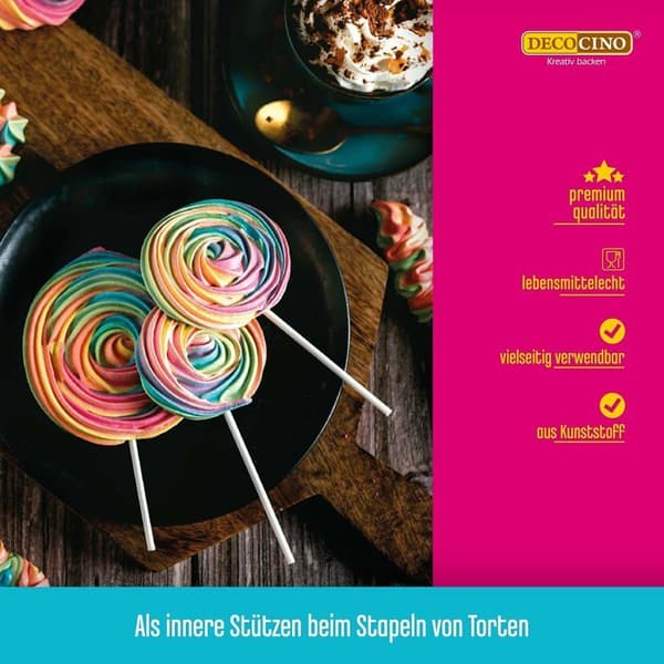 Decocino - 32680 - Båtar för Cake Pop och klubbor, Vit