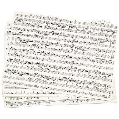Kraftpapper tryckt - Papper Koncept - A4 21x30 cm - Noter - 10 ark - 100 gr