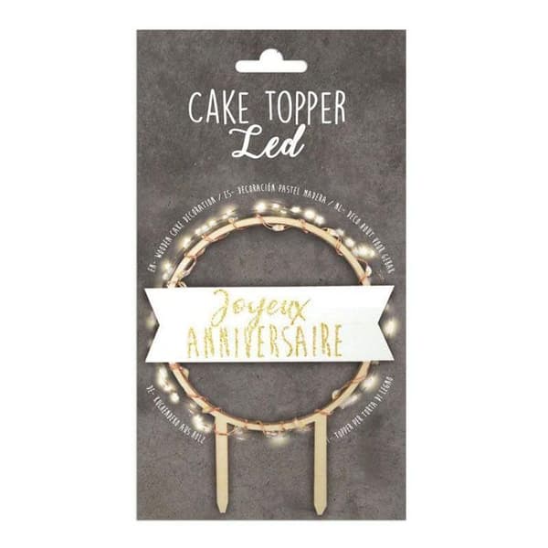 LED cake topper - Grattis på födelsedagen