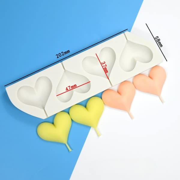 Silikonform för Hjärtlollipop | Hjärta silikonform