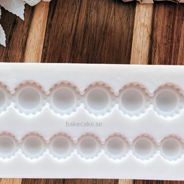 Pearl | Beadad Kant Silikonform – Beadad Strips Fondantform