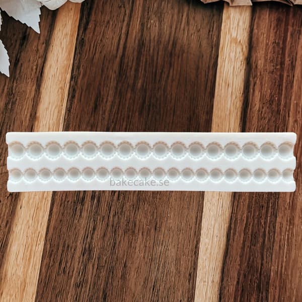 Pearl | Beadad Kant Silikonform – Beadad Strips Fondantform