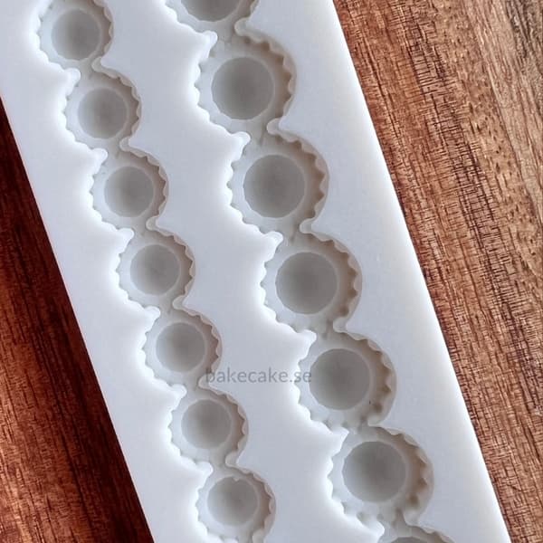 Pearl | Beadad Kant Silikonform – Beadad Strips Fondantform
