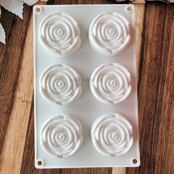 Rosformad Silikonform – 6st Rosa Silikonform | Rosa Bakform