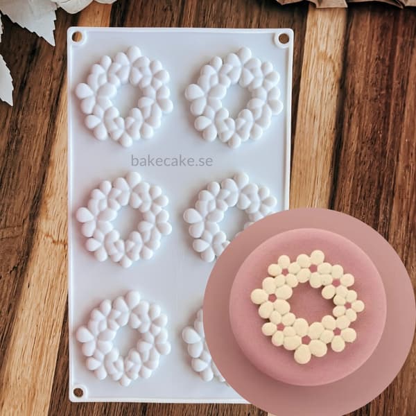 Blomsterkrans Silikonform 6st | Floral Wreath Silikonform