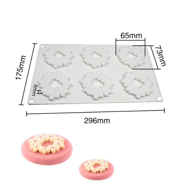 Blomsterkrans Silikonform 6st | Floral Wreath Silikonform