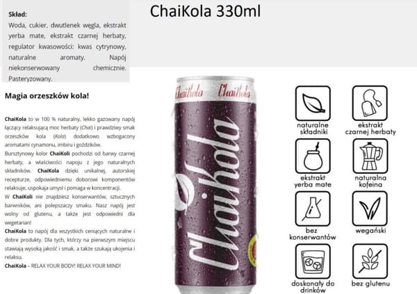 Wild Grass 330 ml hiilihapotettu chaikola-teejuoma antaa potkua