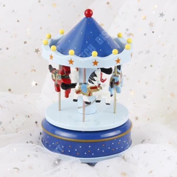 TD® Merry-Go-Round Music Box Cake Topper - Barn födelsedagspresent dekoration - Barnens melodilåda