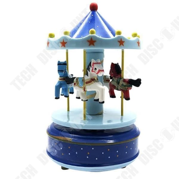 TD® Tårtdekorationsredskap Tillbehör/musiklåda Merry-Go-Round tårta Födelsedagsmusik Presentset Heminredning Blå