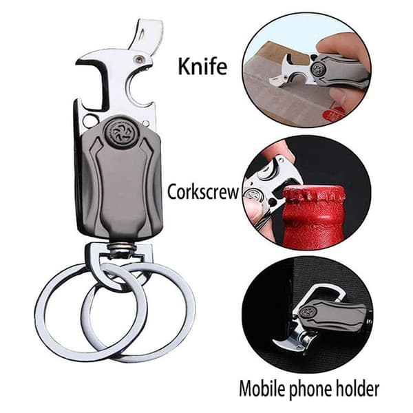 TD® Gyro 5-i-1 Mute Pistol Nyckelring (med lager) Multifunktionell midjeupphängning