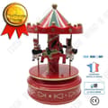Miniatyrbild 1 av 2: TD® Tårtdekorationsredskap/musiklåda Merry-Go-Round tårta Födelsedagsmusik Presentset Heminredning Röd