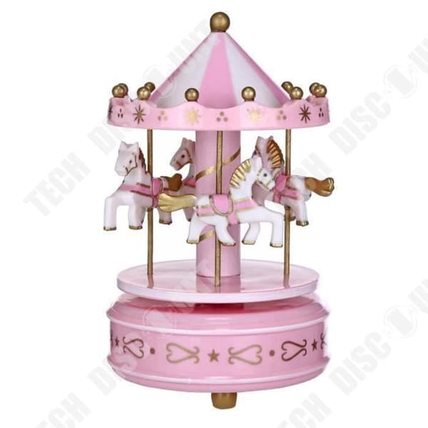 TD® Tårtdekorationsverktyg/ Spellåda Merry-Go-Round Födelsedagstårta Topper Musik Presentset Heminredning