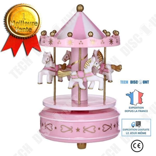 TD® Tårtdekorationsverktyg/ Spellåda Merry-Go-Round Födelsedagstårta Topper Musik Presentset Heminredning