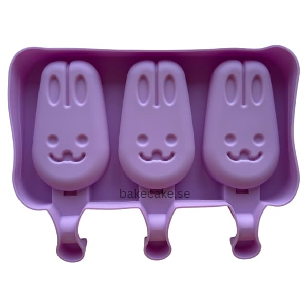 Kanin Popsicle med glasspinnar 50st - Cakesicle silikonform popsicle
