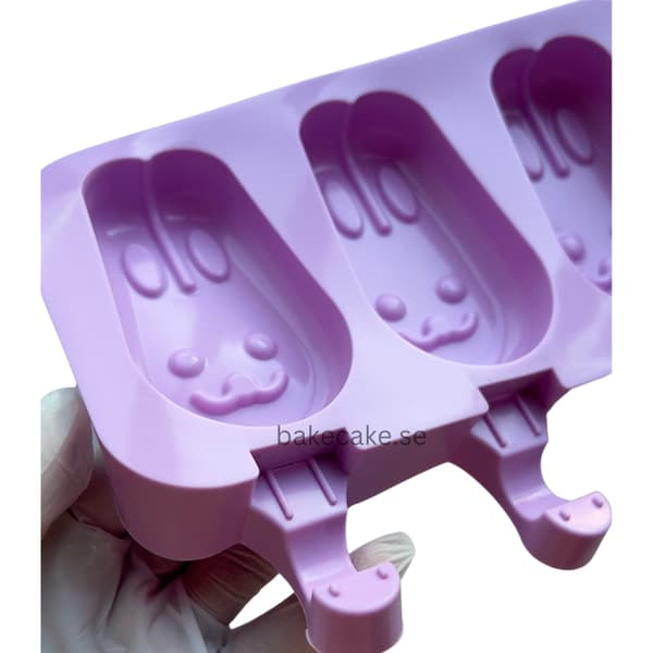 Kanin Popsicle med glasspinnar 50st - Cakesicle silikonform popsicle