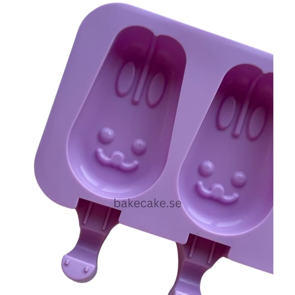 Kanin Popsicle med glasspinnar 50st - Cakesicle silikonform popsicle