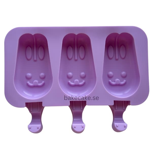 Kanin Popsicle med glasspinnar 50st - Cakesicle silikonform popsicle