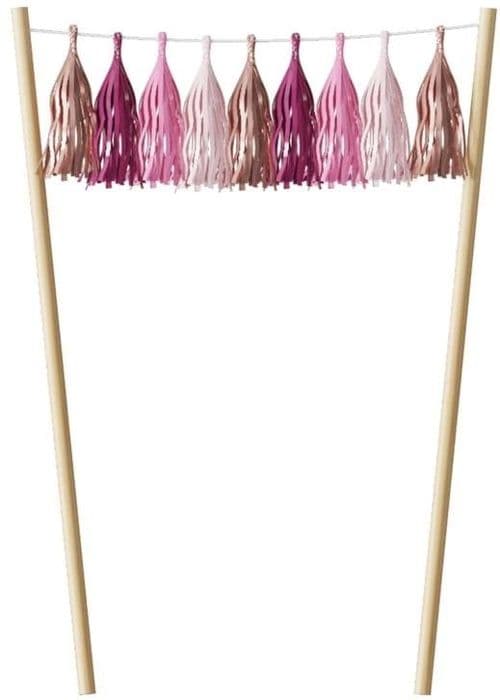 P'TIT Clown re22633 - Dekoration av tårtdekoration pom-poms Rosa