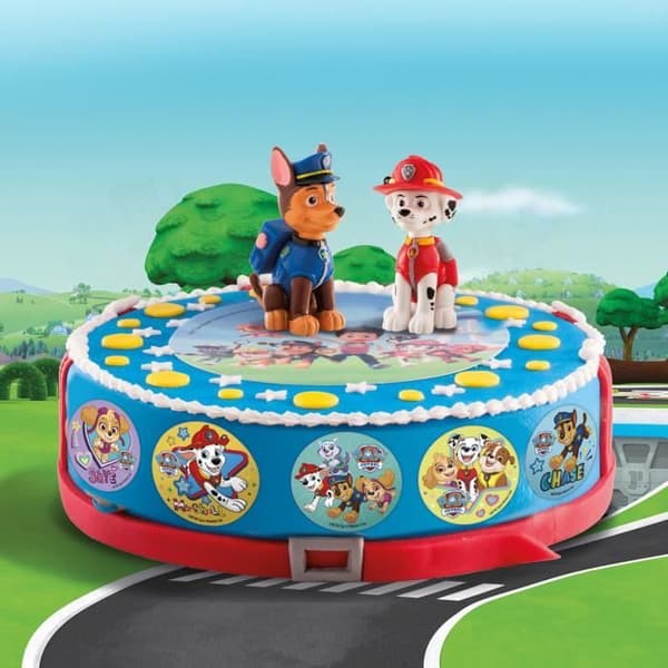 6 SMÅ SOCKERFRIA SKIVOR PAW PATRULLE FÖDELSEDAGSCUPCAKE DECOR