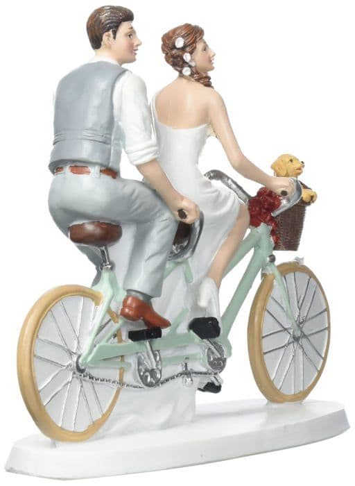 Dekora Cake Decor Figurine - 305069 - 305068 Bröllopstårta Statyett, Vit, 16x18cm