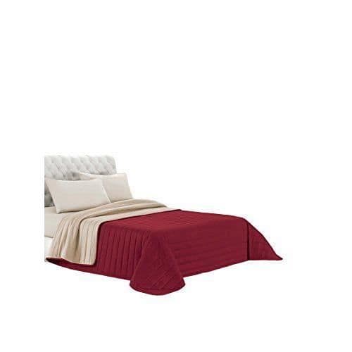 Italienskt sänglinne bordeaux/panna un lit de 80/95 170 x 270 cm - Q-ELbordeaux/panna-170x270S1pz