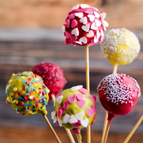 Relaxdays - 10045763 - Cake pops-pinnar, 250 stycken, 15 cm långa, bambustänger, pinnar, kakor, Natur