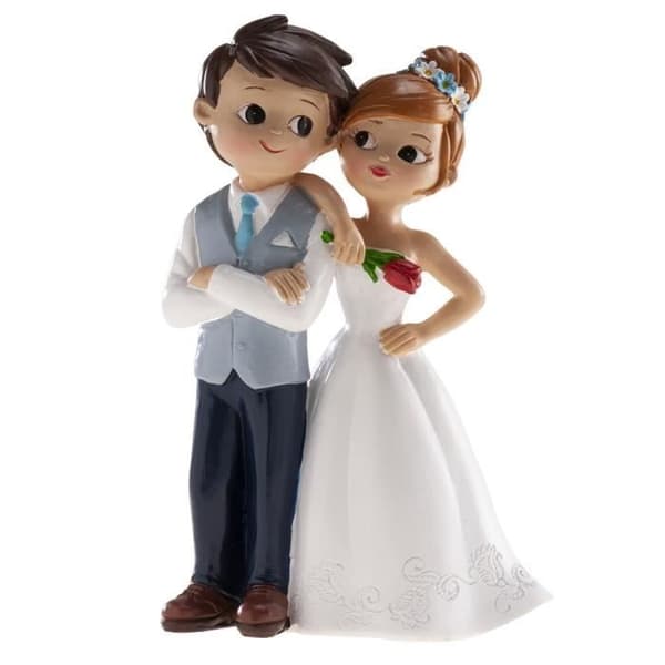 FIGURIN RESIN PAR I PAR BRÖLLOP VILANDE KOTA 16CM Vit