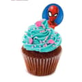 Miniatyrbild 2 av 3: MASSOR MED 20 PICKOR / TOPPERS SPIDERMAN Födelsedagstårta DECOR CUPCAKES