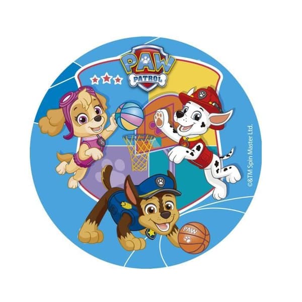 SKIVA UTAN SOCKER 15,5 CM PAW PATRUL FÖDELSEDAGSTÅRTA DEKOR PAW PATRULLEN