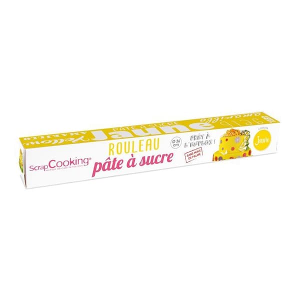 Rullt sockerpasta gul Ø 36 cm - 430 g