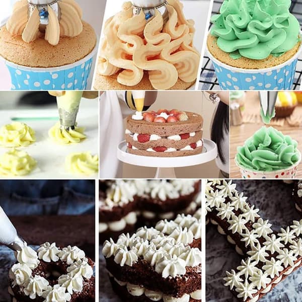 Lollanda 14-delars Spritspåse & Munstyckeset, Tyllset, spritstyllar- Cake tool