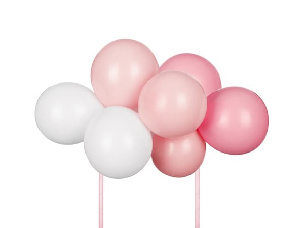 Ballongtårtdekoration, Rosa, 29 cm