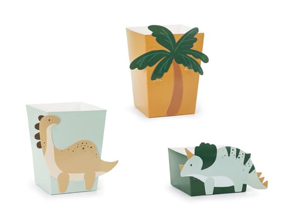 Dinosaurie-snacksboxar, mix (1 förpackning / 6 st.)