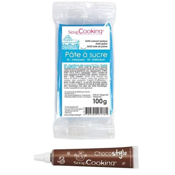Stylo choklad + Mörkblå fondant 100 g