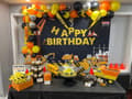 Miniatyrbild 8 av 9: OBOSOE Konstruktion Cake Topper Fordon Cake Dekoration Set Lastbil Grävmaskin Torn Kran Dekor Födelsedagsfest Tillbehör för Barn Pojkar