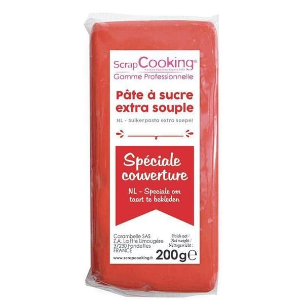 Röd täckningsfondant 200 g