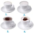 Miniatyrbild 4 av 4: Dekorationsverktyg Woo lando Set med 16 mallar för cappuccino och tårtor för barn och vuxna