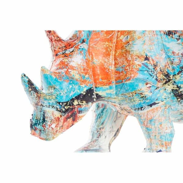 Dekorativ figur - DKD Home Decor - Noshörning - Resin - Flerfärgad - Modern