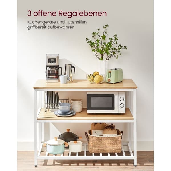 Rootz-kakkuteline - Cupcake-teline - Jälkiruokanäyttö - Lastulevy ja teräs - 60 cm x 120 cm x 90 cm - Valkoinen tammi - 26,5 kg - 30 kg Suurin kantavu