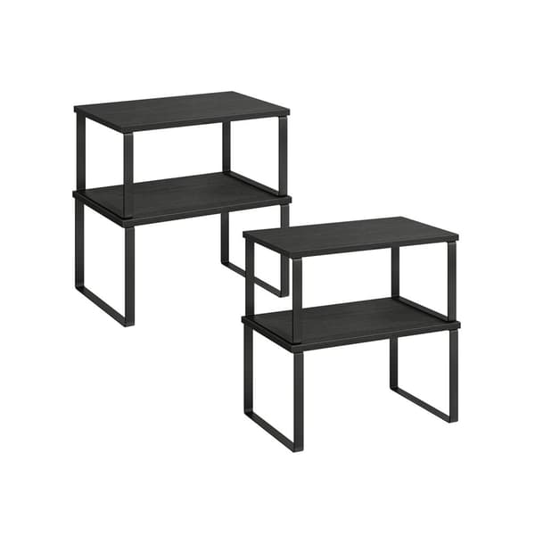 Rootz 4-vånings tårtställ - Cupcakeställ - Metallträmaterial - Enkel montering - Platssparande - 19,5 cm x 29,7 cm x 15,8 cm - 18,5 cm x 29,7 cm x 13,
