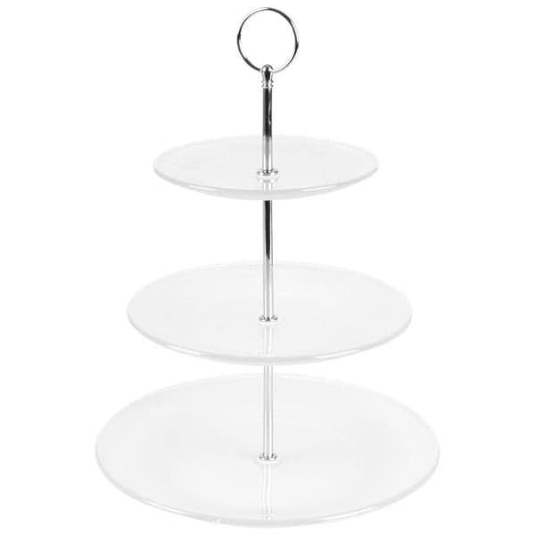 3-LAGERS GLAS TÅRTA Tallrik