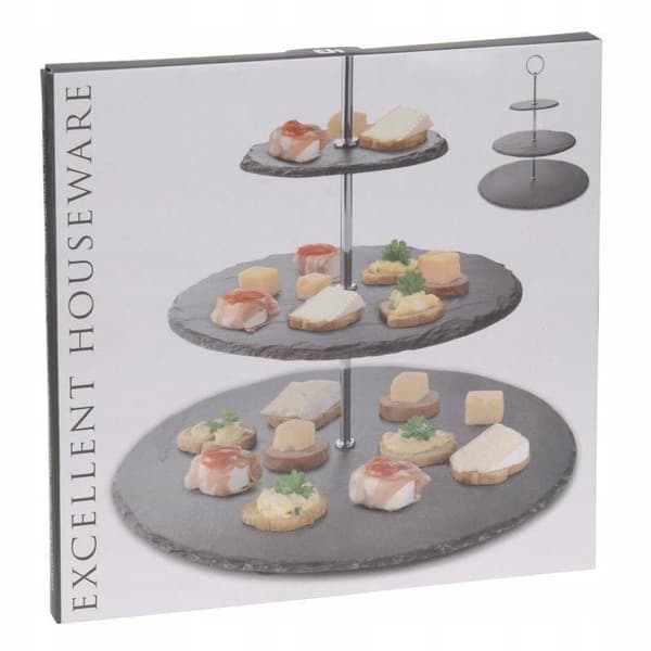 STEN Tallerken til småkager, muffins, frugt, 3 etager