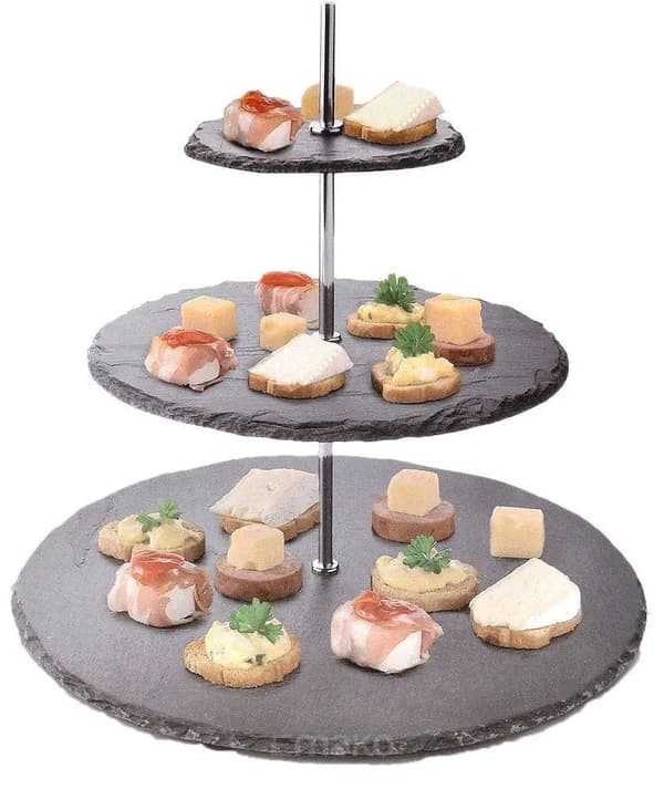 STEN Tallerken til småkager, muffins, frugt, 3 etager