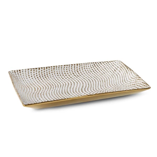 Dekorativ tallerken VERDA 35x20 Eurofirany hvid