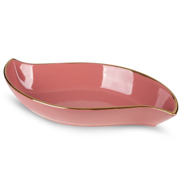 SIBEL 36x19 Eurofirany dekorativ tallerken, mørk pink