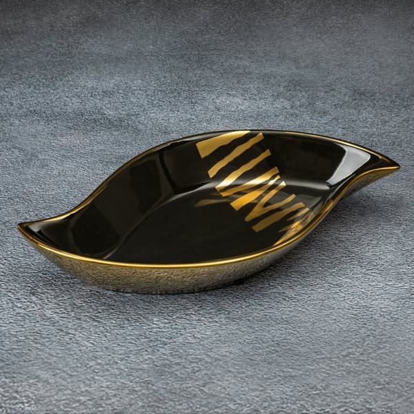 Dekorativ tallerken SELENA 31x17 Eurofirany sort